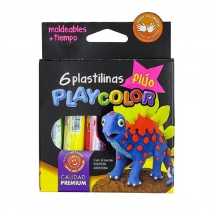 PLAYCOLOR PLASTILINA FLUO x 6u